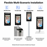 Easco IP65 Waterproof Outdoor 50000 User Capacity Facial Fingerprint RFID Card Recognition Access Control Gate Terminal