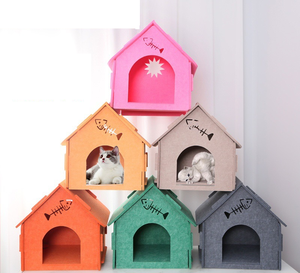 Haustierbett Hersteller Eigenmarke Produkt orthopädisches Hundebett flauschiges Haustierfilz-Haus - Product Image 1