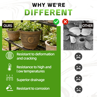 Jardinières de patio en plastique, pot de balcon pour plantes bonsaï, grand pot de fleurs d'extérieur, pot d'intérieur