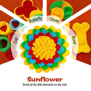 Colorato grande fiore per animali domestici stuoia di arricchimento cane che annusa allenamento cibo coperta Puzzle lento mangiatoia per cani - Product Image 2
