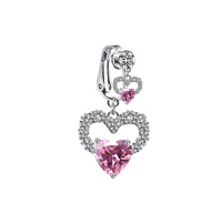 Bijoux de piercing mode en acier inoxydable Boucles d'oreilles en forme d'os avec zircon, planète, lune, cœur, amour, piercing