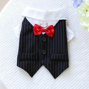 PETCIRCLE Ropa para Mascotas, Trajes para Perros y Gatos, Corbatas de Moño, Esmoquin - Blanco y Negro - Product Image 5