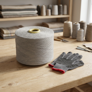 Gant OMET 32 600g/doz 30% Coton 70% Polyester TC Texturé, Gant de Sécurité Industrielle Complet, Respirant, Antidérapant, 7 oz, Tricoté - Product Image 1