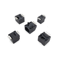 RJ45 RJ11 RJ12 RJ48 RJ50 RJ9 RJ25 CAT5 CAT5E CAT6 CAT6A CAT7 CAT8 Modular Jack Konektor PCB Terdaftar Jack Lan Soket DIP