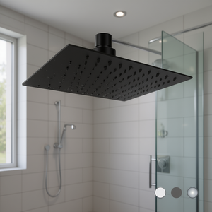 Pommeau de douche Slim Quadro Noir Mat 30 x 30 cm - Product Image 3