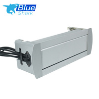 Prise de bureau dissimulée de haute qualité en alliage d'aluminium industriel 10A avec rotation manuelle, RJ45 Cat6 USB
