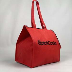 Sac fourre-tout isotherme rouge sac isotherme personnalisé non tissé sac isotherme sac repas fourre-tout - Product Image 2