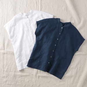 Blusa de Algodón y Lino para Mujer, Sexy, a la Moda, Talla Grande, Top para Dama - Product Image 2