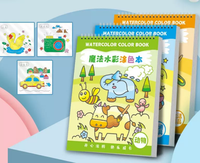 Livre de coloriage et de peinture à l'aquarelle écologique sur le thème du trafic, sans dégâts, en papier artistique pour les tout-petits et les enfants de 1 à 8 ans, cadeau d'anniversaire
