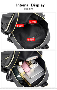 Zaini da viaggio in Nylon per ragazze adolescenti zaini da donna - Product Image 5