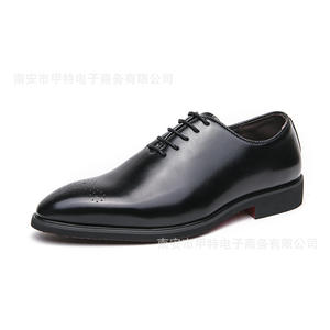 Zapatos Formales de Negocios Cuadrados de Cuero Genuino Hechos a Mano para Hombre, de Lujo y Personalizados, con Suela de Goma Antideslizante, Aptos para Estilo Británico - Product Image 6