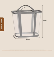Panier à linge pliable en nylon grande capacité pour usage domestique, à suspendre au mur, pour salle de bain, rangement de vêtements et jouets