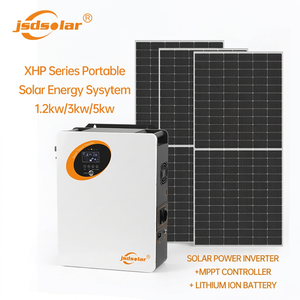 Jsdsolar - <span class=keywords><strong>Sistema</strong></span> de Energía <span class=keywords><strong>Solar</strong></span> Fuera de la Red de 1500W, 3kW, 5kW con Batería de Litio, Inversor, Controlador de CC a CA de 1200W para Uso Doméstico - Product Image 1