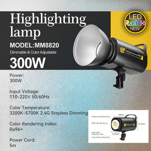 Luz LED de Video Jingying de 300W Regulable con Control Remoto, Lámpara de Relleno para Maquillaje y <span class=keywords><strong>Youtube</strong></span>, Bicolor 3200K-5700K, Iluminación para Estudio de Fotografía - Product Image 5