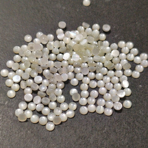 Cabujón redondo de 3 mm con parte trasera plana, piedra de nácar natural de alta calidad, color blanco, para la fabricación de joyas. - Product Image 4