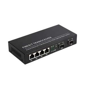 Ağ Fiber optik anahtar 4 Port Gigabit Ethernet anahtarı PCB Fiber optik SFP telsiz ev ofis için