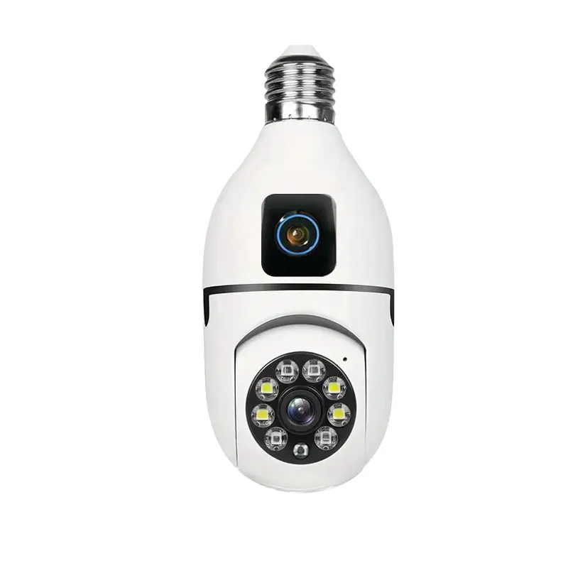 Dubbele Lens Draadloze Gloeilamp Huishoudelijke Bewakingscamera 360 Panoramische Intelligente High-Definition Nachtzichtcamera