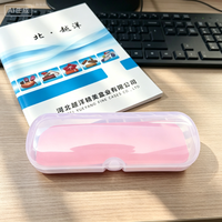 Étui de protection personnalisé en PVC pour lunettes avec fonction de verrouillage, boîte de rangement transparente de couleur unie pour lunettes avec impression de logo
