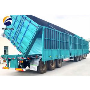 Semirremolque volquete lateral de carga a granel, semirremolque volquete de 3 ejes y 60 toneladas con paredes laterales - Product Image 4