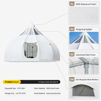 Tente de Glamping de Luxe pour Observation des Étoiles 4m 5m 6m, Abri de Camping Imperméable pour Utilisation Familiale en Extérieur