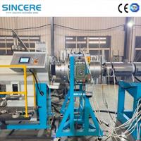 Machine d'extrusion de tuyaux grand diamètre en PEHD/PP, moteur à vis simple, boîte de vitesses, PLC, roulement, tuyau enroulé en spirale, réservoirs d'eau potable