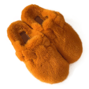 Ciabatte di Lusso in Vera Pelliccia di <span class=keywords><strong>Visone</strong></span> per Donna, Stile New York Trendy, 100% Pelliccia Naturale - Product Image 3