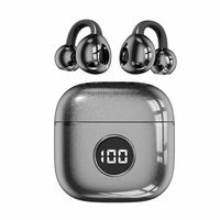 Écouteurs TWS à Clip Ouvert V6.0, Casque Sans Fil à Conduction Aérienne, Appel HD ENC, Écouteurs Sportifs avec Affichage Numérique