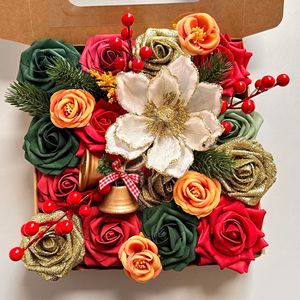 Flores Decorativas para Manualidades de Navidad, Año Nuevo y Halloween, Flores Artificiales para Exteriores, Decoración del Hogar, Caja de Regalo de Navidad - Product Image 6