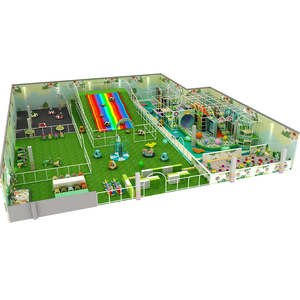 Aire de jeux intérieure personnalisée sur le thème vert, équipement de terrain de jeux souple, château gonflable pour enfants avec fosse à sable et manège - Product Image 6