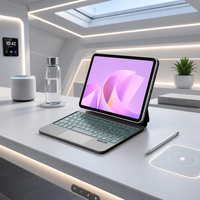 Huawei MatePad 11.5S 2024-2025 için Yeni Manyetik Makas Klavye Kılıfı, Şarj Edilebilir BT Kablosuz Klavye, Dokunmatik Yüzey, 7 Renkli