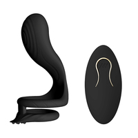 Jouets sexuels anaux pour hommes masseur de Prostate double anneau de coq Plug Anal outils sexuels anaux pénis érotique noir pour adulte Type médical