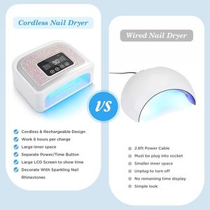 Lampe à ongles sans fil, lampe UV rechargeable 120W pour ongles en gel, lampe à ongles LED avec 4 modes de minuterie, lumière pour ongles en gel - Product Image 5