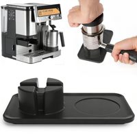 Accessoires de cuisine en gros, accessoires à café en silicone noir antidérapant, tapis pour tamper à café