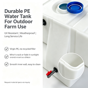 Tanque <span class=keywords><strong>de</strong></span> <span class=keywords><strong>Agua</strong></span> Plástico Rectangular Plano <span class=keywords><strong>de</strong></span> 150L, Tapa Azul con Rosca, Válvula Lateral, 1 Año <span class=keywords><strong>de</strong></span> Garantía, Filtración <span class=keywords><strong>de</strong></span> 200L/Hora para Almacenamiento <span class=keywords><strong>de</strong></span> <span class=keywords><strong>Agua</strong></span> en Granjas - Product Image 5