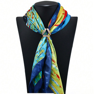Boucle de foulard personnalisée, élégante et brillante, accessoire de mode, porte-boucle, bijoux de mode, clip pour foulard pour mariage, femme - Product Image 4