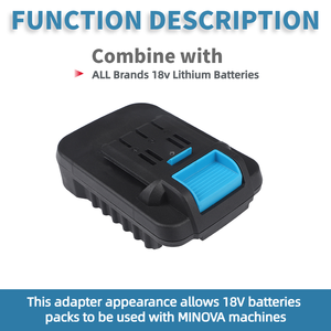Adaptador de Batería de Iones de Litio Genérico <span class=keywords><strong>MINOVA</strong></span> de Uso Generalizado Directamente de Fábrica para Convertir Baterías de Otras Marcas Reconocidas - Product Image 2