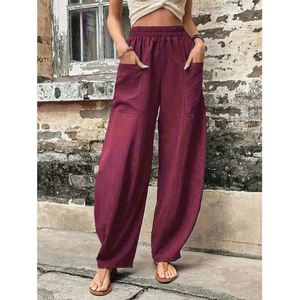 <span class=keywords><strong>Pantaloni</strong></span> Casual da <span class=keywords><strong>Donna</strong></span> Yi di Tendenza, Vestibilità Ampia in <span class=keywords><strong>Viscosa</strong></span>, Gamba Larga, Tinta Unita <span class=keywords><strong>con</strong></span> Tasche - Product Image 3