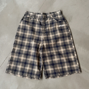 Pantalones cortos a cuadros holgados de verano para hombre, estilo casual urbano, de alta calidad, con botones, largos, cortos, 3/4, estilo baggy. - Product Image 3
