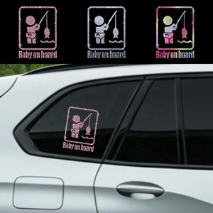 Pegatina Autoadhesiva con Brillantina y Diamantes de Imitación para Ventana Trasera de Coche, Decoración con Diseño de Bebé en el Coche, Calcomaní<span class=keywords><strong>a</strong></span> para Coche con Diseño de Bebé con Gafas de Sol - Product Image 5