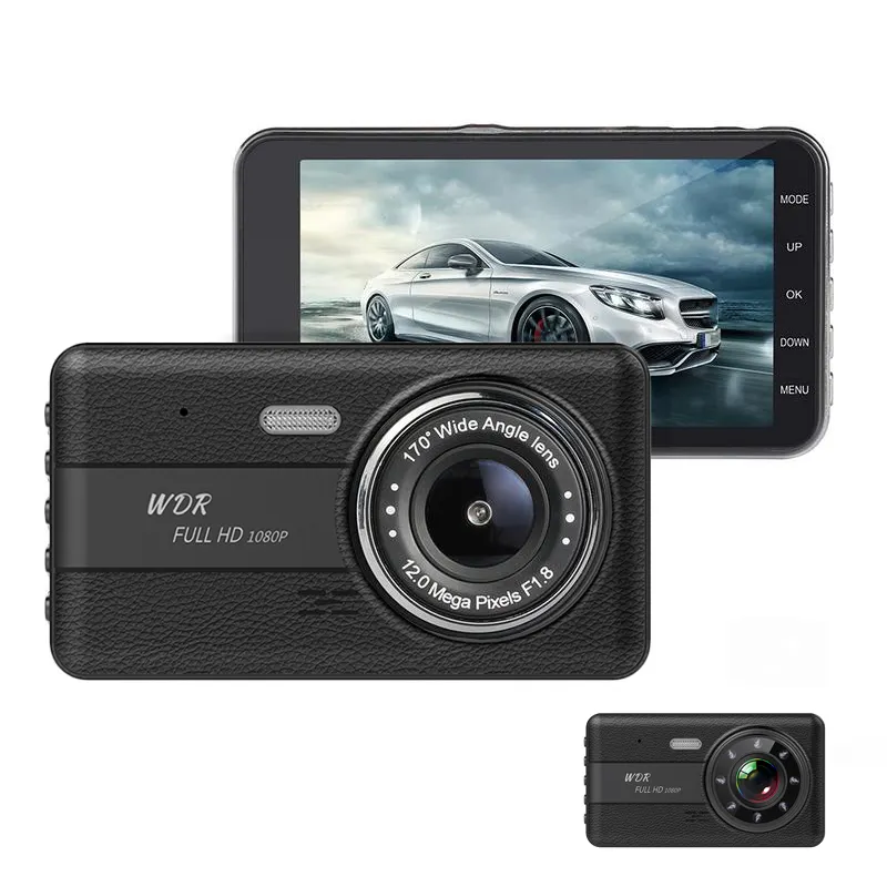 자동차 DVR 카메라 풀 HD 1080P 170 학위 Dashcam 비디오 Registrate 자동 야간 투시경 G 센서 대시 캠 차량