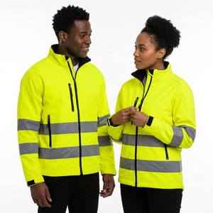 Hi Visibility Reflective Safety Work <b>Jacket</b> Unisex Microfiber Windproof Breathable CE/EU Certified High Vis Uniform - Product Image 1