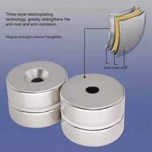 מגנט ניאודימיום תעשייתי בהתאמה אישית, חומרי מגנט נדפייב נדירים, מחבר הברגה עם חור שקוע, מגנט בורג - Product Image 2