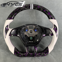 Volant en fibre de carbone forgée perforée pour Volkswagen Passat Golf GTI MK6 MK7 MK8 Polo, mise à niveau sportive