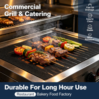 Prix bon marché de qualité alimentaire conception antiadhésive PTFE maille chauffage panier de nourriture ignifuge réutilisable barbecue panier de gril
