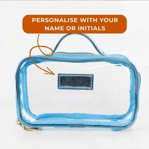 Grande trousse de toilette en PVC avec fermeture éclair, imperméable, pliable, pour femmes, sac de voyage pour maquillage, design personnalisé, trousse de toilette avec logo brodé - Product Image 6