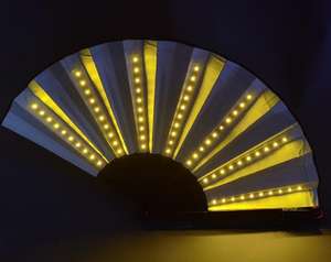 Складной Многоцветный Пластиковый бамбуковый вентилятор для вечеринки - Product Image 5