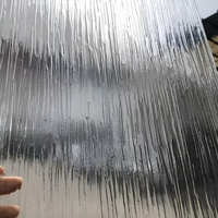 Verre texturé transparent fusionné à chaud, verre à motifs gaufré pour la division d'espaces intérieurs, verre de cloisonnement