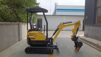 Excavator Mini SH15, Excavator Mini Cina, Micro Digger untuk Penggalian Parit Pertanian, Excavator Crawler Kompak untuk Pekerjaan Teknik