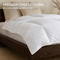 Couette matelassée toutes saisons en duvet de canard blanc 50 %, taille Queen, chaleur toute l'année, en coton anti-déchirure, matelassage en boîte, vente en gros OEM