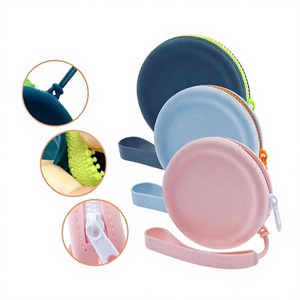 Sac à friandises pour chien en silicone, pochette ronde pour collations pour animaux de compagnie, porte-recompenses portable pour l'entraînement des petits animaux - Product Image 3